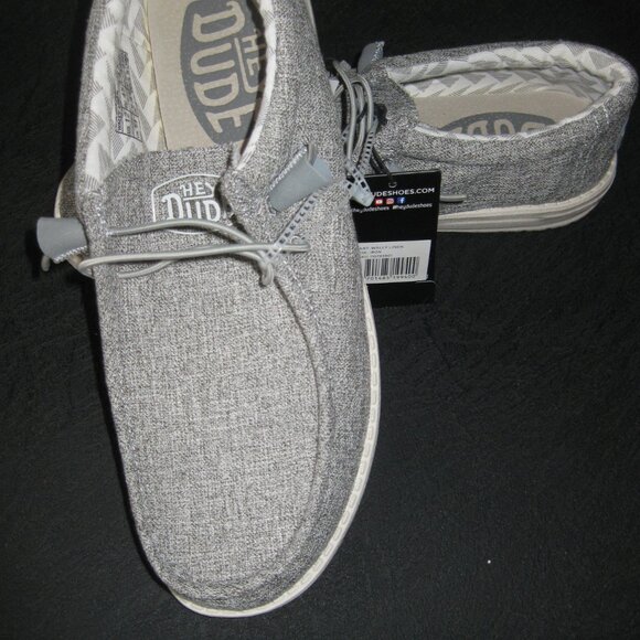 Hey Dude Wally Linen Shoes for Men Size 12 Gray color Iron NWT - Picture 10 of 10